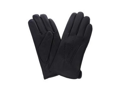 Pánské kožené rukavice černé PRIUS RSM-003