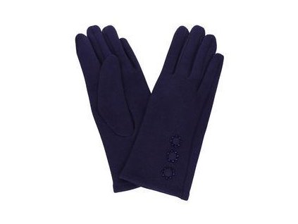 Dámské rukavice modré s korálky PRIUS