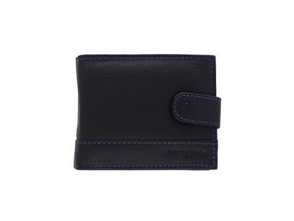 Pánská kožená peněženka BELLUGIO U240 černá / modrá