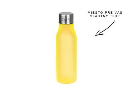 Plastová láhev s gumovým povrchem žlutá 550 ml