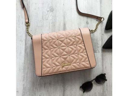 Kabelka crossbody GUESS ELLEN FLAP růžová