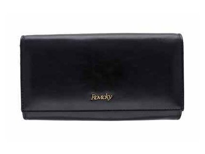 Dámská kožená peněženka černá ROVICKY U550