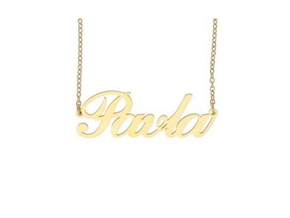 Řetízek z oceli se jménem PAVLA zlatá ocel