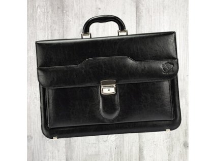 Pánská kožená taška černá GREGORIO B354BY