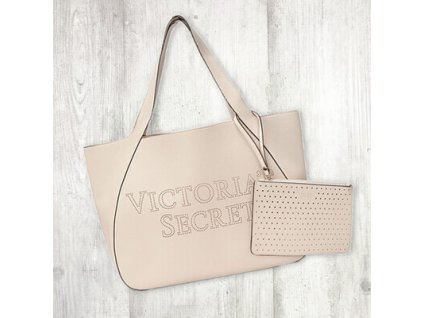 Kabelka VICTORIA´S SECRET Laser cut logo béžová