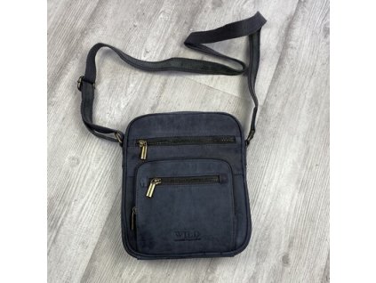 Pánská kožená taška crossbody WILD 22399 modrá