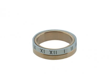 Prsten z oceli rose gold M113