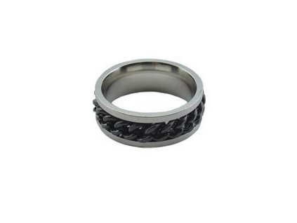 Prsten z oceli stříbrný M210