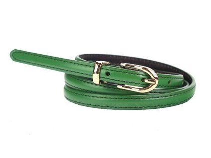 Dámský pásek kožený zelený OD099