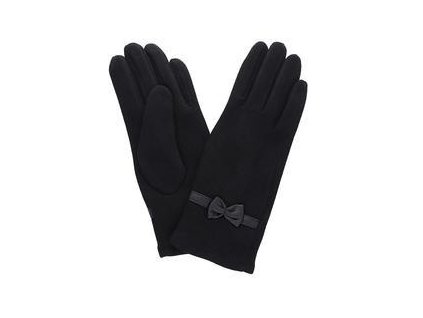 Dámské rukavice černé s mašlí PRIUS / XXL