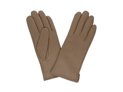 Dámské kožené rukavice světlo - hnědé PRIUS 4006
