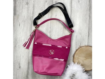 Kabelka shopper Laura Biaggi X2061 růžová fuksia