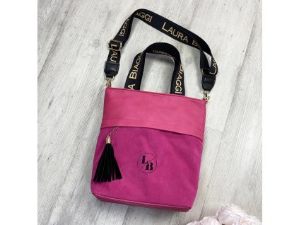 Kabelka shopper Laura Biaggi X2029 růžová fuksia