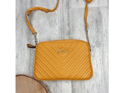 Kabelka crossbody GUESS ELLEN FLAP žlutá