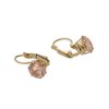 Náušnice zlaté z oceli s béžovými krystalky J075