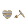 Náušnice z oceli zlaté srdíčka "LOVE" J260