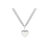 Náhrdelník z oceli SRDCE stříbrný I054