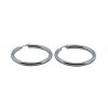 Náušnice stříbrné kruhy z oceli B399