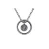 Náhrdelník z oceli s přívěskem stříbrný I116