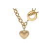 Náhrdelník z oceli SRDCE zlatý B163