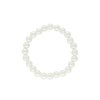 Náramek korálkový z bílých perliček B227