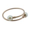 Náramek rose gold z oceli s perličkami L223