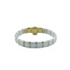 Náramek zlato - bílý z oceli a keramiky N157