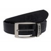 Pánský kožený pásek černý JEANS OP093
