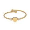 Náramek zlatý z oceli se srdíčkem L445
