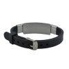 Náramek "KŘÍŽ" černý z kaučuku a oceli A010