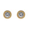 Náušnice napichovací zlatá ocel se zirkonem C233