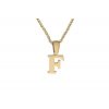 Řetízek s písmenem F zlatá ocel