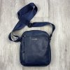 Pánská kožená taška HARVEY MILLER 30327 modrá