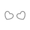 Náušnice z oceli stříbrné srdíčka C049