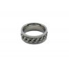 Prsten z oceli stříbrný M211
