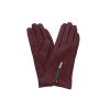 Dámské kožené rukavice bordové se zipem S
