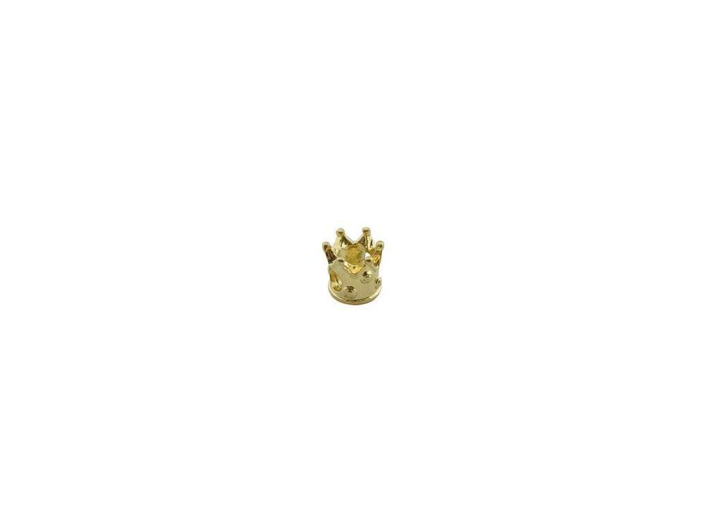 Korálka zlatá koruna z ocele G055