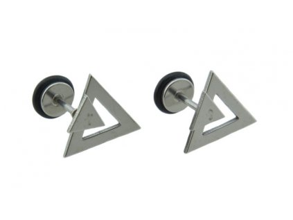 Piercing do ucha z ocele strieborný D009