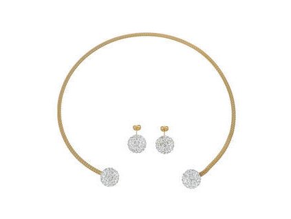 Set šperkov z chirurgickej ocele zlatý P005