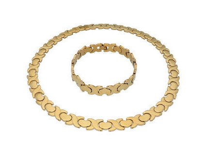 Set šperkov z chirurgickej ocele zlatý P010