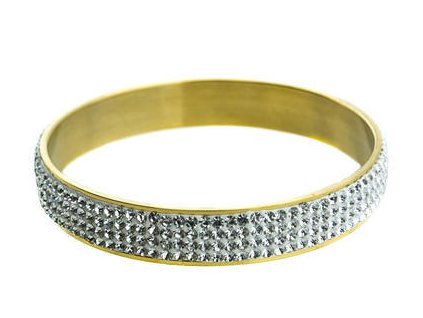 Náramok zlatý z chirurgickej ocele CRYSTAL GOLD
