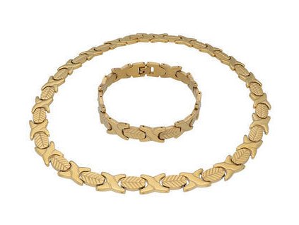 Set šperkov z chirurgickej ocele zlatý P021