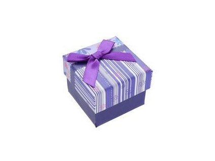 Darčeková krabička papierová 48x48x40 mm, fialová