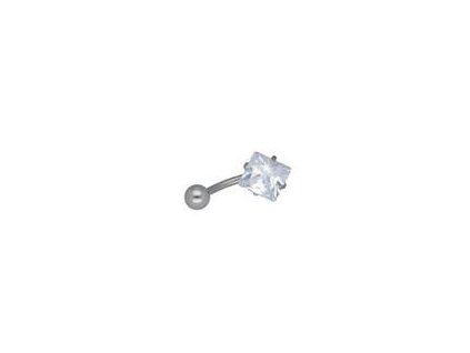 Piercing strieborný do pupku z ocele D087