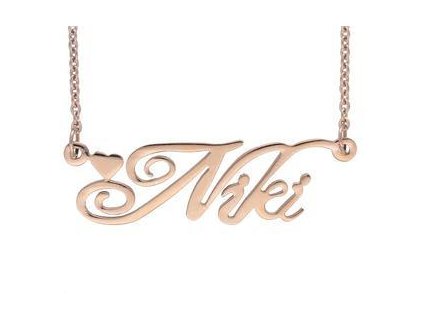 Retiazka z ocele s menom NIKI rose gold