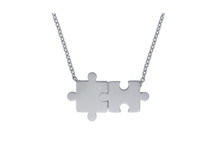 Retiazka strieborná z ocele PUZZLE  I349