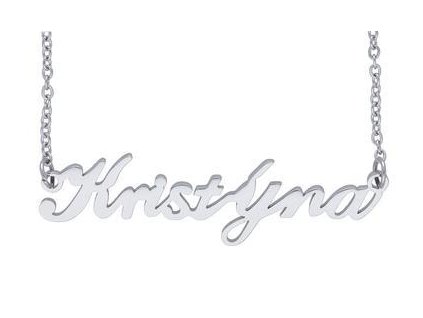 Retiazka z ocele s menom KRISTÝNA strieborná