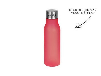Plastová fľaša s gumovým povrchom červená 550 ml