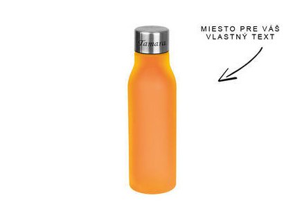 Plastová fľaša s gumovým povrchom oranžová 550 ml