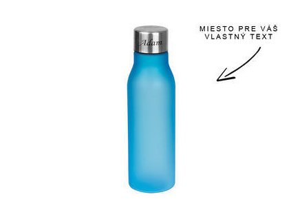 Plastová fľaša s gumovým povrchom modrá 550 ml